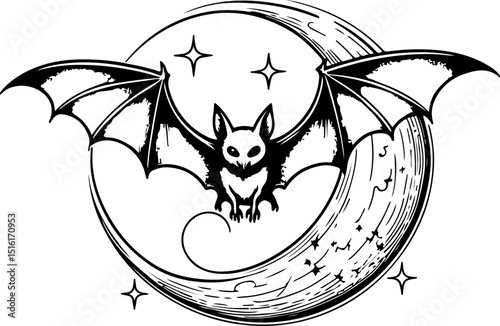  "Bat Silhouette Vector Art – Spooky and Bold Design for Halloween Themes, Graphic Illustrations, and Decorative Projects"