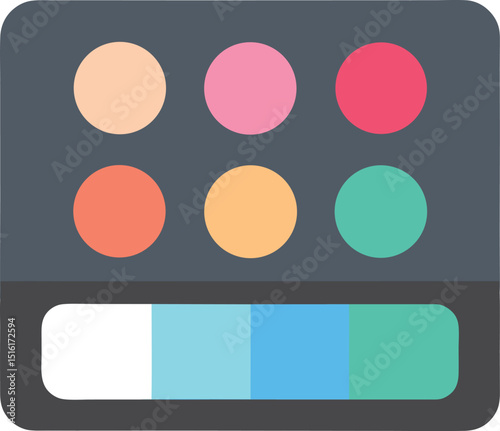 eyeshadow make up box illustration vector