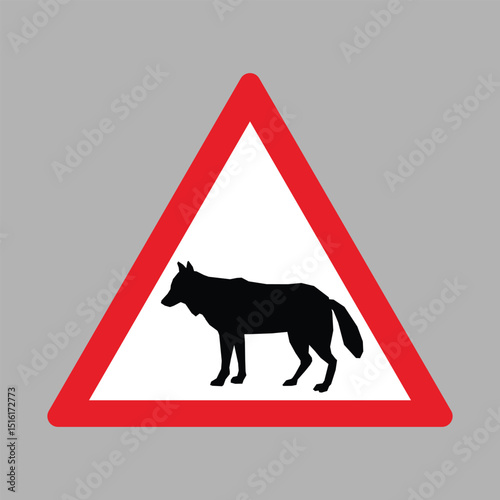 wild animals can emerge,attention,bus,car,cartoon,circle,city,crossing,danger,drawn,driver,driving,highway,icon,illustration,interstate,isolated,kid,light,pedestrian,plate,red,right,road,rule,safety