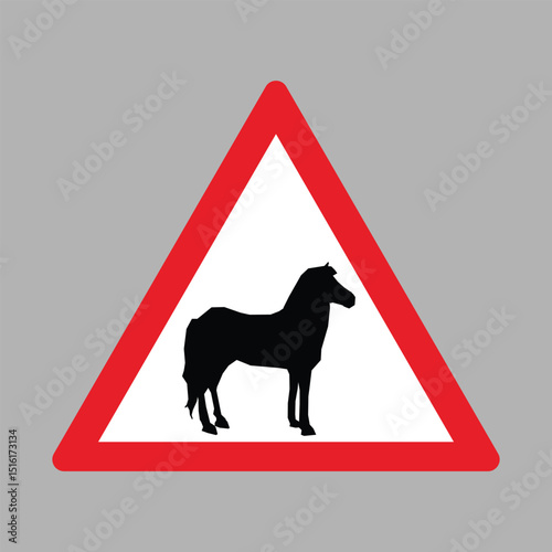 Wild animals crossing road sign