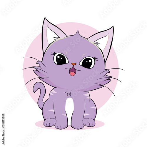 anime cartoon characters cute cats in spring pictures, happy cute, art, animals, kittens, pets, graphics, cats

