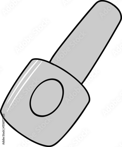 Vector illustration of a pink nail polish bottle – modern and minimal icon for beauty, cosmetics, and feminine care