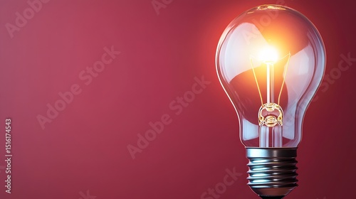 Glowing Light Bulb Idea Innovation Concept