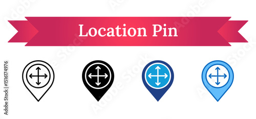 Map pin icon symbolizing specific geolocation or destination point