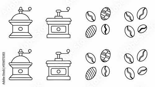 coffee grinder and beans