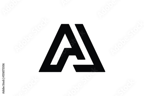 Free Download A black and white graphic featuring an abstract letter a design element - GFXLoad