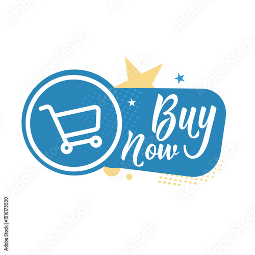 buy now label — vector illustration