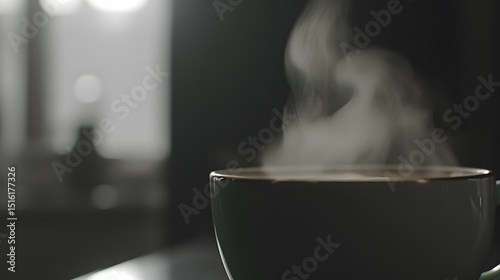 Steaming Hot Coffee Mug Morning Warmth Cozy Drink