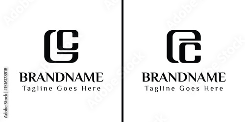 Letters GC and EC Monogram Logo, for business with GC CG EC CE initials