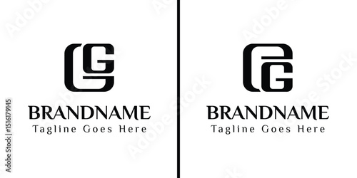 Letters GG and EG Monogram Logo, for business with GG EG GE initials