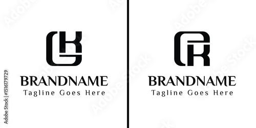 Letters GK and EK Monogram Logo, for business with GK KG EK KE initials