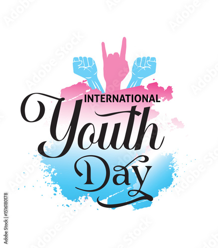 International Youth Day content, ideal for use in posters, t-shirts, and social media posts