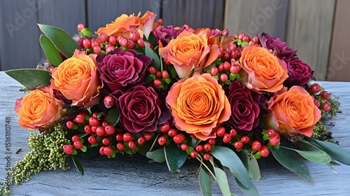 Autumnal Rose Bouquet Floral Arrangement