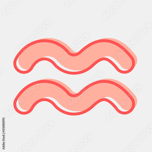 Icon aquarius. Zodiac horoscope elements. Icon in two tone style.