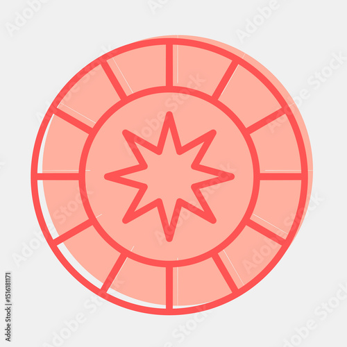 Icon astrological sign. Zodiac horoscope elements. Icon in two tone style.