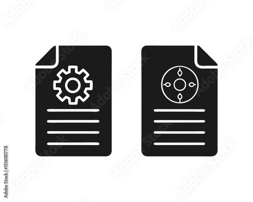 Job description icon vector silhouette illustration isolated on white background