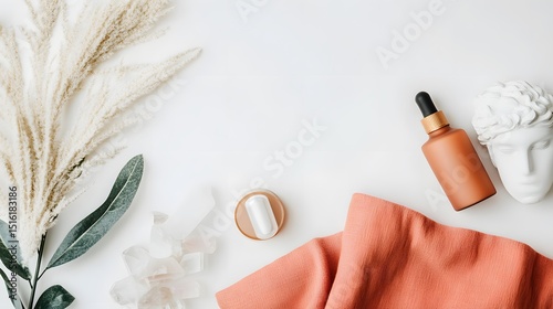 Aesthetic Beauty Flatlay with Crystals, Pamper