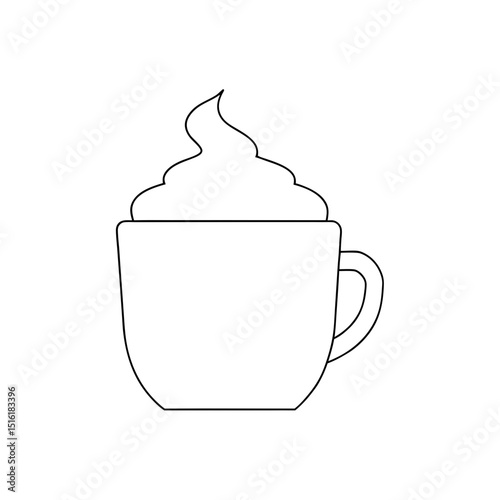 Warm Hot Chocolate Cup Delicious Winter Beverage Illustration