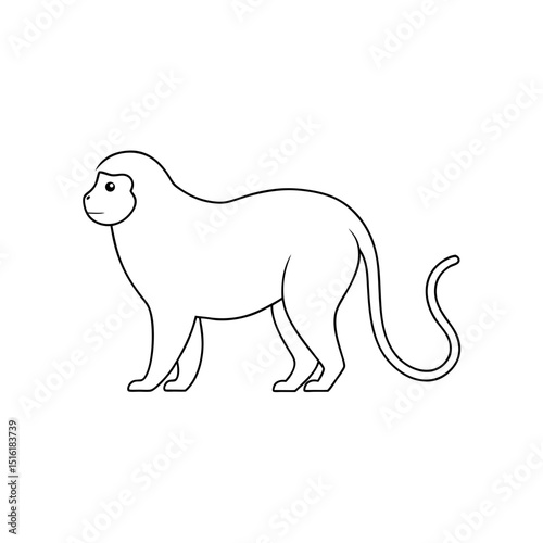 Loud Howler Monkey Primate Jungle Wildlife Animal Illustration