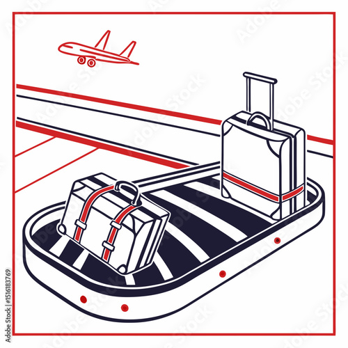Snorkeling gear including mask and fins in simple vector style  