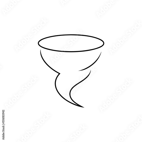 Hurricane Symbol Weather Disaster Storm Warning Icon Illustration