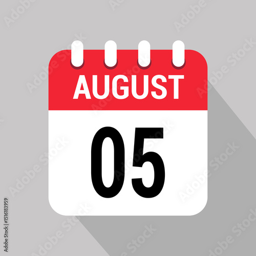 Wallpaper Mural 5 august calendar icon vector object design number Torontodigital.ca