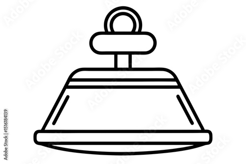 Kilogram weight vector silhouette illustration isolated on white background
