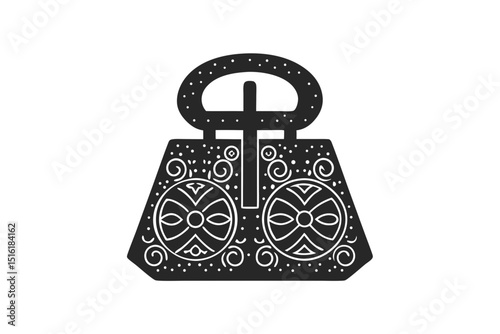 Kilogram weight icon vector silhouette illustration isolated on white background