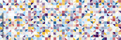 Colorful triangle geometric pattern background. Vector design image.