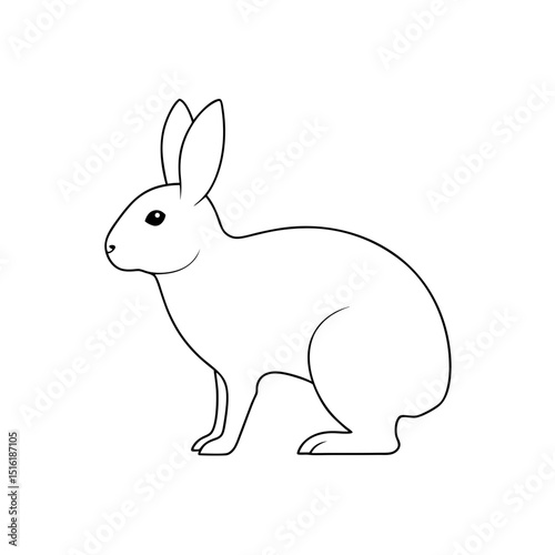 The Korean Hare A Species Of Hare Native To The Korean Peninsula On White