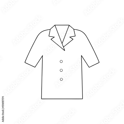 A Child Size Lab Coat For A Young Scientist On An Isolated White Surface