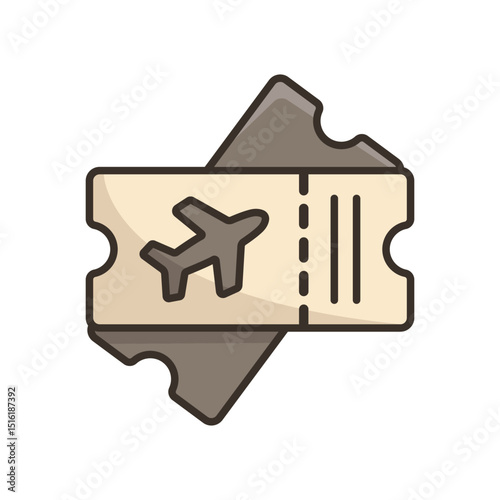 boarding pass icon vector design template simple and clean