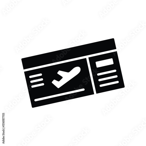boarding pass icon vector design template simple and clean