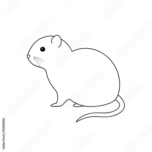 Liechtenstein Pine Vole A Small Rodent From The Alps On A White Background