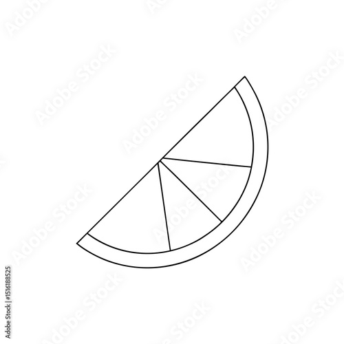 A Slice Of Fresh Lime A Zesty And Green Citrus Fruit On A White Surface