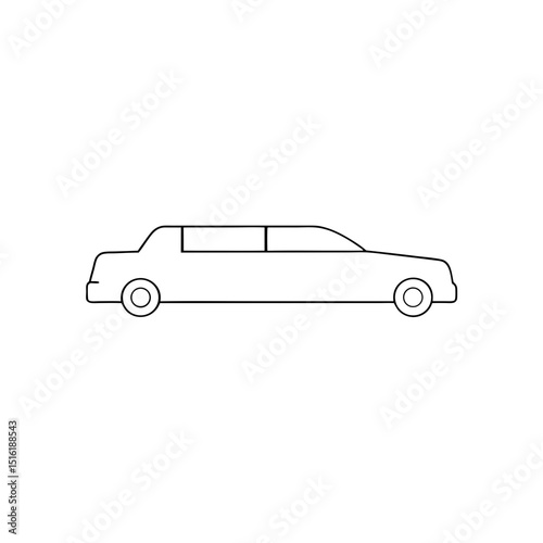 A Stretch Limousine A Luxury Vehicle For Special Occasions On A White Floor