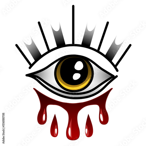 illustration of tears of blood