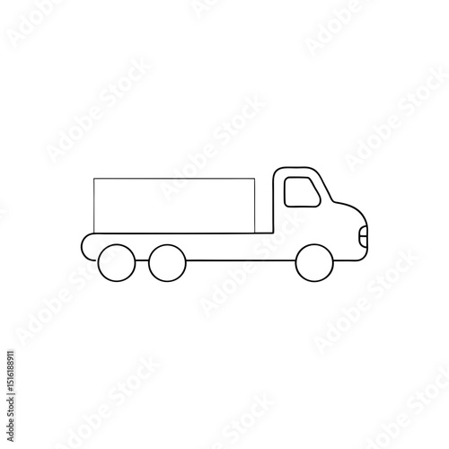 A Log Hauler Truck A Vehicle For Transporting Timber On A White Background