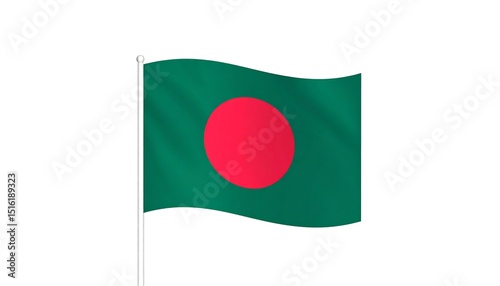 Bangladesh flag waving.