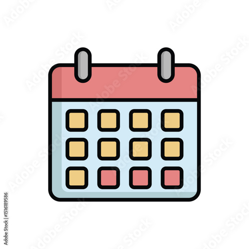 planner icon vector design template simple and clean
