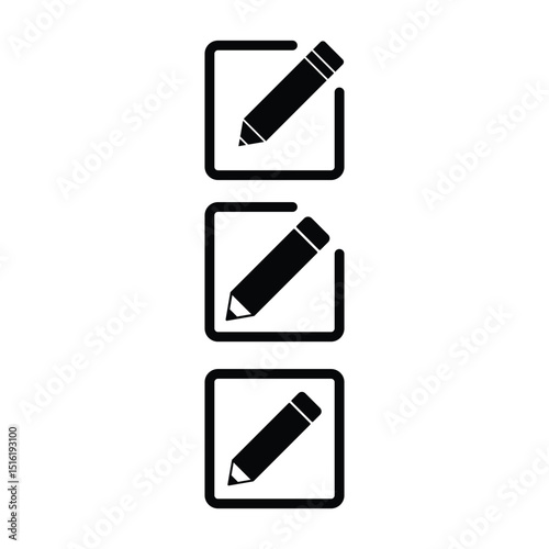 Pencil Icon Set Vector Design.