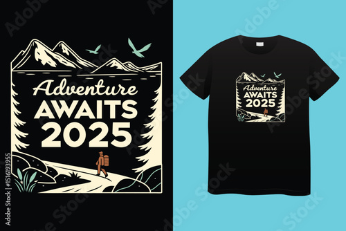 Camping T-Shirt Design – Outdoor Adventure, Nature Lover, and Wilderness Exploration Graphic.