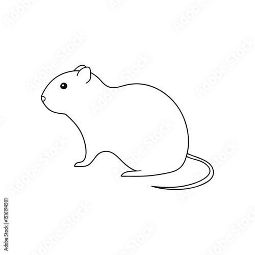 The Montane Vole A Small Rodent Of Western North America On A White Surface
