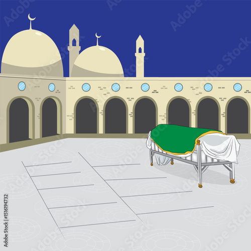 Funeral muslim Janaza at Mosque