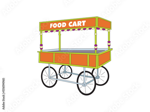 Food cart thela -  Indian Street Business Illustration