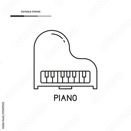 Piano Icon Vector Design.
