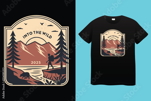 Camping T-Shirt Design – Outdoor Adventure, Nature Exploration, and Wilderness Graphic Tee,