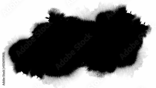 Artistic Black Ink Blots Featuring Diverse Abstract Designs and Styles