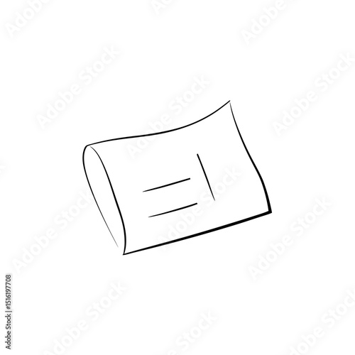 A Folded Newspaper With A Headline And Articles On A Simple White Canvas