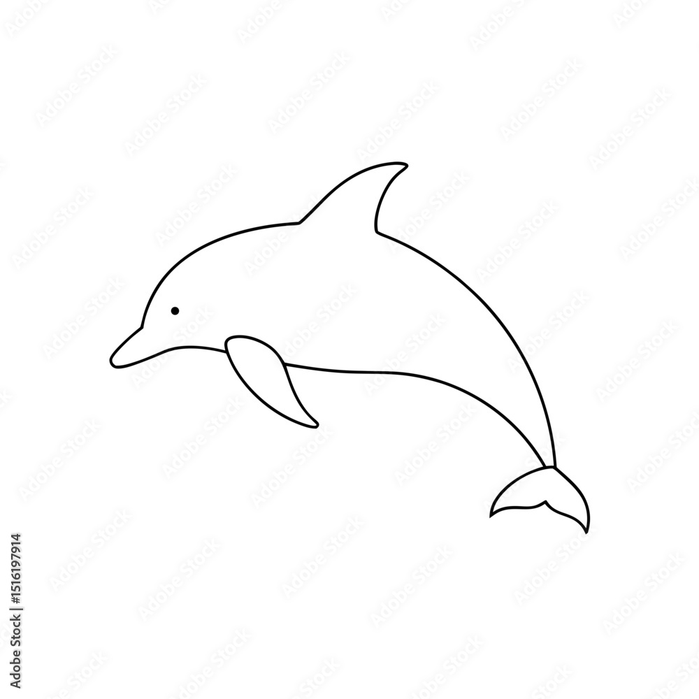 The Northern Right Whale Dolphin A Sleek Oceanic Dolphin On A White Surface The Northern Right Whale Dolphin A Sleek Oceanic Dolphin On A White Surface